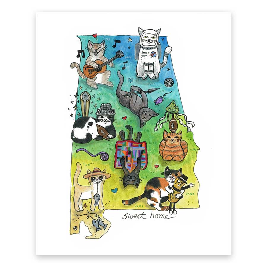 alabama-cats-print