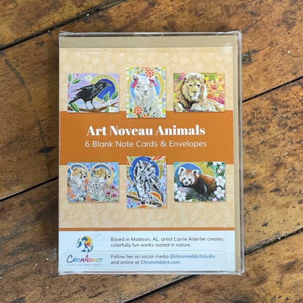 Art Nouveau Animals Card Set
