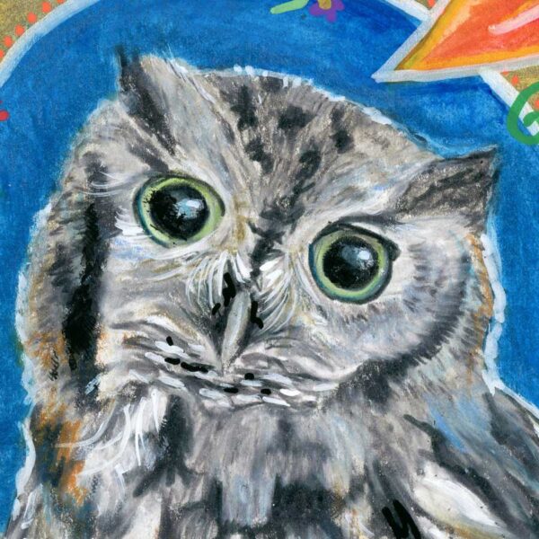 Autumn Screech Owl – Art Print