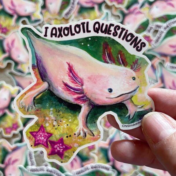 axolotl-questions3 I Axolotl Questions Sticker