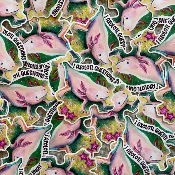 axolotl-questions5 I Axolotl Questions Sticker