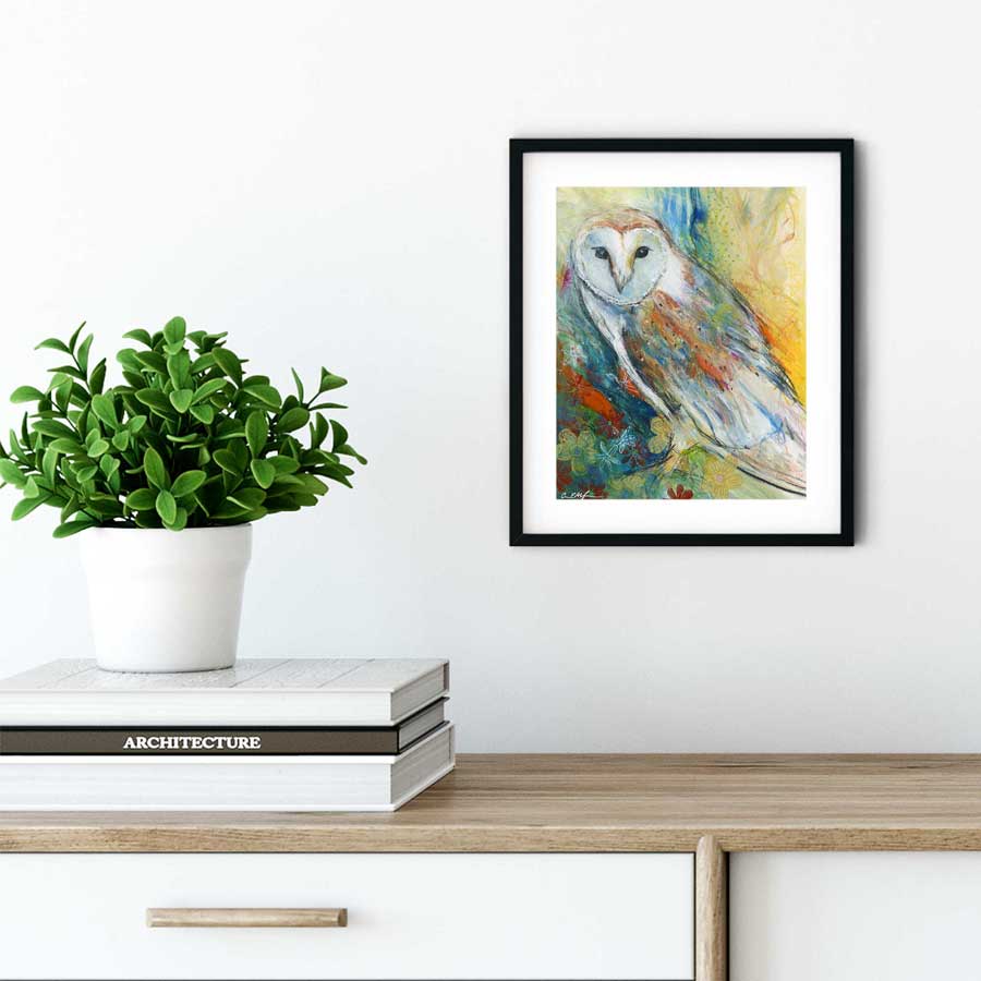 barn-owl-at-sunset-wall