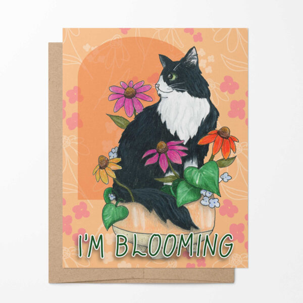 blooming Sassy Cats Card Set