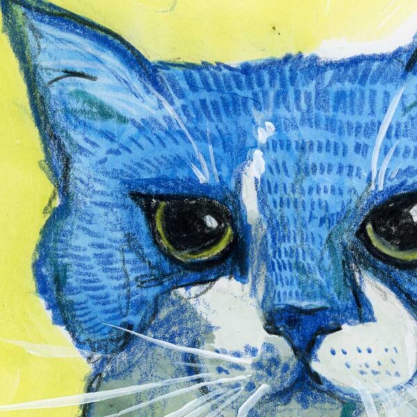 blue-cat-close Blue Cat – Art Print