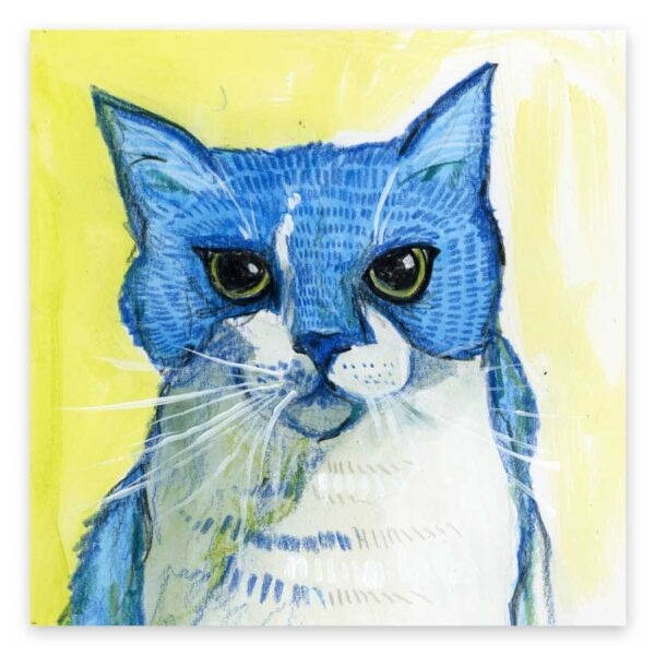 blue-cat-print Blue Cat – Art Print