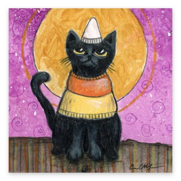 candy-corn-cat-print Candy Corn Cat – Art Print