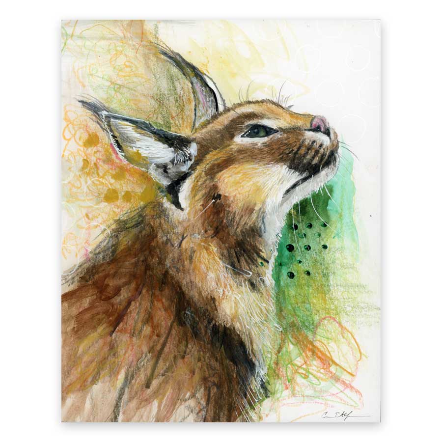 caracal-watching-print