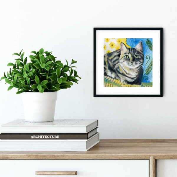 Cat By Candlelight – Art Print