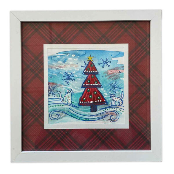 cats-and-red-tree Cats and Red Tree – Original Art