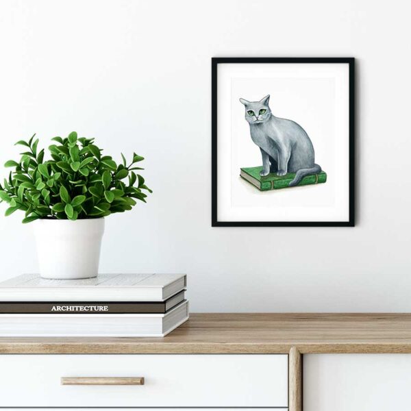 Did I Just Roll My Eyes Outloud Again? Cat on White – Art Print