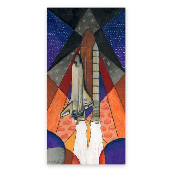 discovery-at-night-print Discovery Night Launch – Art Print