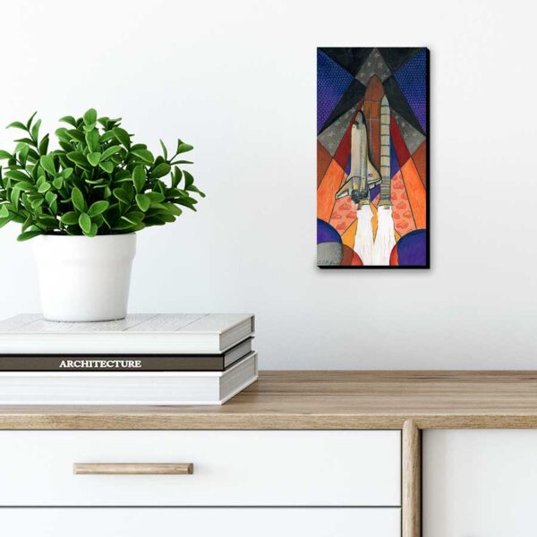 discovery-at-night-wall Discovery Night Launch – Art Print