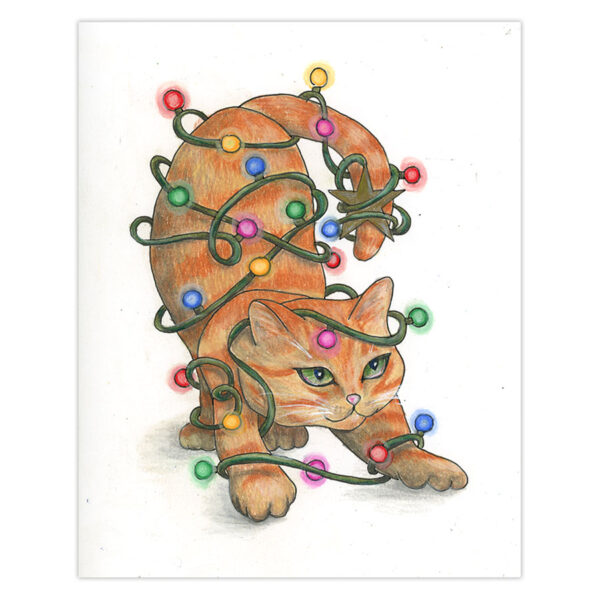 dont-get-your-tinsel-in-a-tangle-sassy-cat Don’t Get Your Tinsel in a Tangle Sassy Cat – Original Art