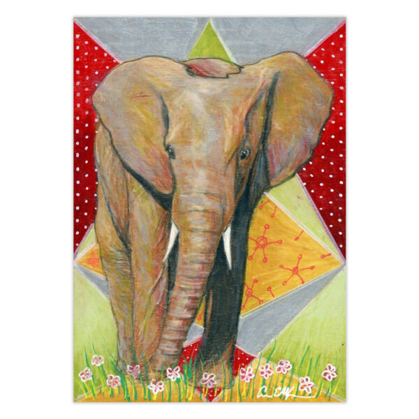 elephant-in-flowers Elephant in Flowers - Original Art