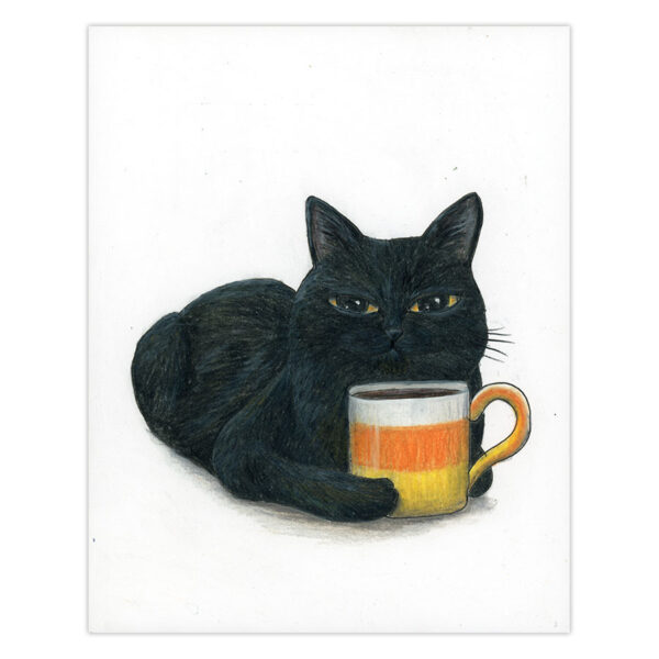i-like-my-coffee-black-like-my-soul I Like My Coffee Black… Like My Soul Sassy Cat – Original Art