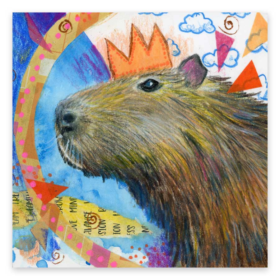king-capybara-print King Capybara – Art Print