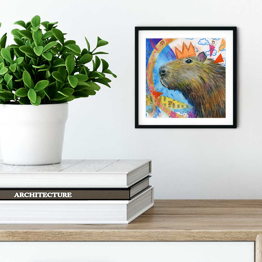 king-capybara-wall King Capybara – Art Print
