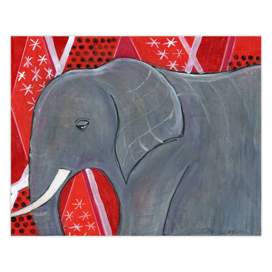 mod-elephant-on-red