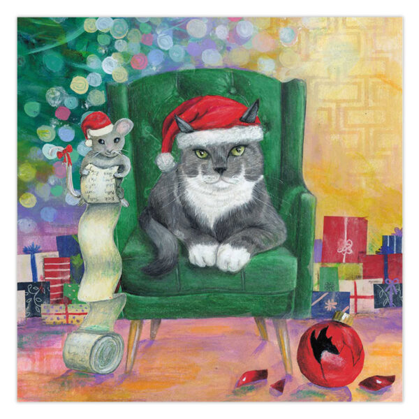 santa-cat Santa Cat – Original Art